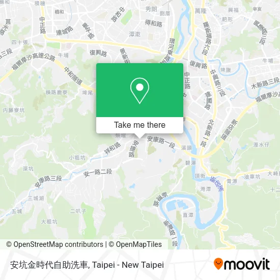 安坑金時代自助洗車地圖
