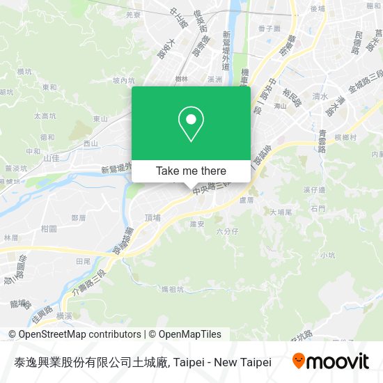 泰逸興業股份有限公司土城廠地圖