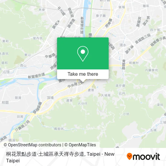桐花景點步道-土城區承天禪寺步道 map