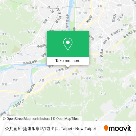 公共廁所-捷運永寧站1號出口地圖
