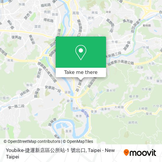 Youbike-捷運新店區公所站-1 號出口地圖