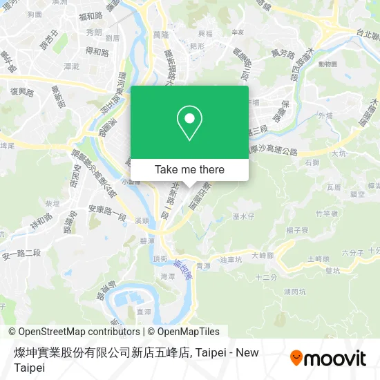 燦坤實業股份有限公司新店五峰店地圖