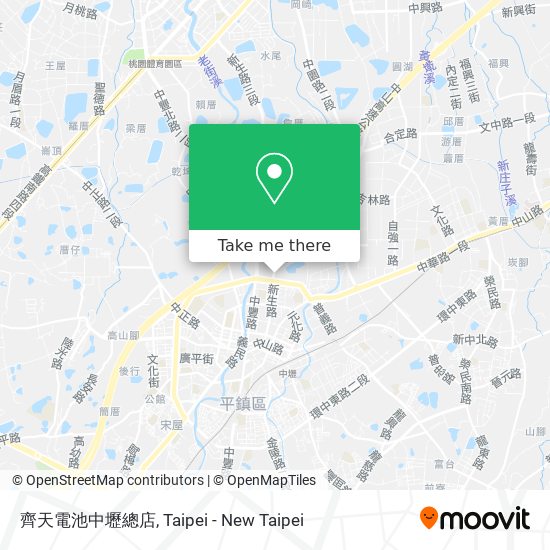 齊天電池中壢總店地圖