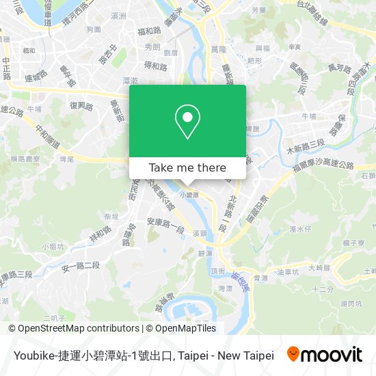 Youbike-捷運小碧潭站-1號出口 map