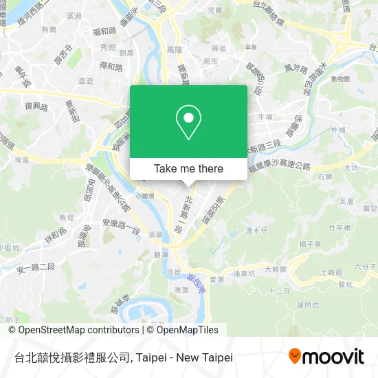 台北囍悅攝影禮服公司地圖