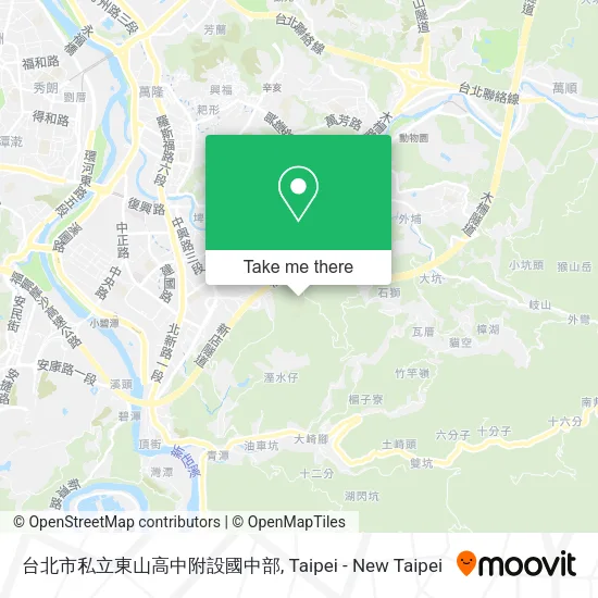 台北市私立東山高中附設國中部地圖