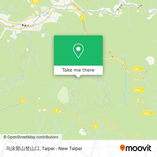 乌涂窟山登山口地圖