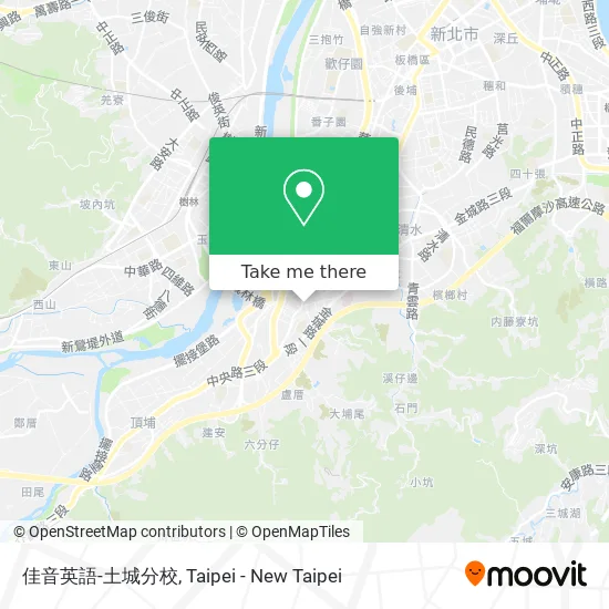 佳音英語-土城分校地圖