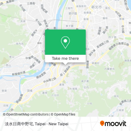 淡水日商中野宅地圖