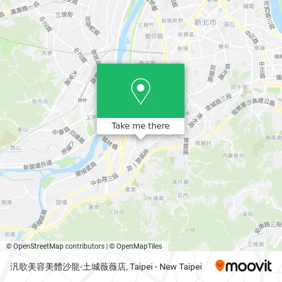 汎歌美容美體沙龍-土城薇薇店地圖