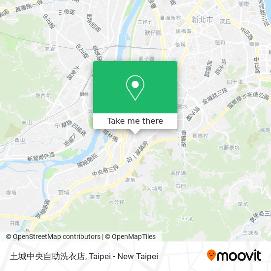 土城中央自助洗衣店地圖