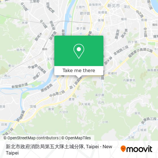 新北市政府消防局第五大隊土城分隊地圖