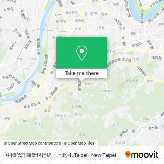 中國信託商業銀行統一上北可 map