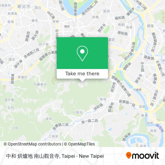 中和 烘爐地 南山觀音寺地圖