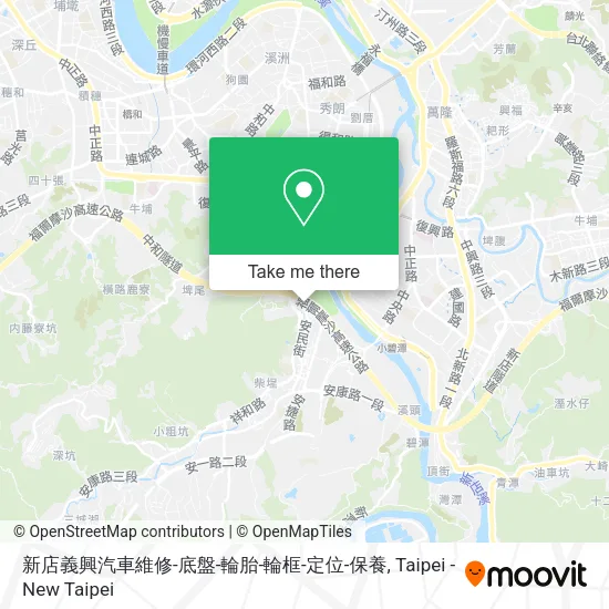 新店義興汽車維修-底盤-輪胎-輪框-定位-保養地圖