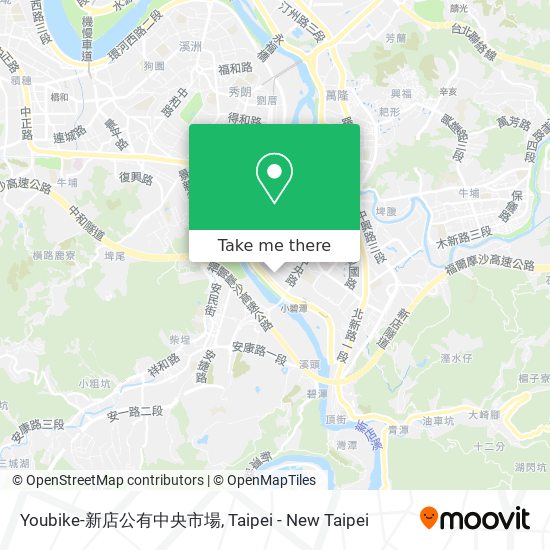 Youbike-新店公有中央市場 map