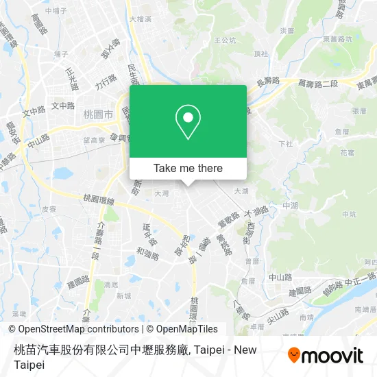 桃苗汽車股份有限公司中壢服務廠地圖
