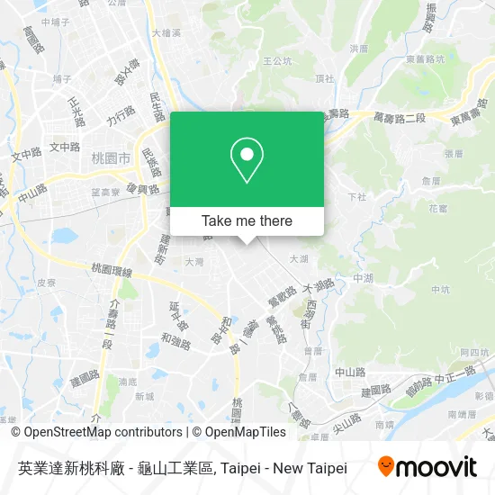 英業達新桃科廠 - 龜山工業區 map