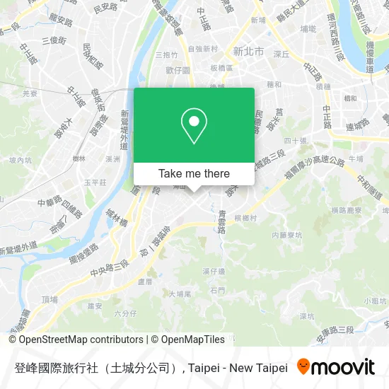 登峰國際旅行社（土城分公司）地圖