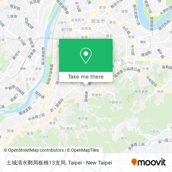 土城清水郵局板橋13支局地圖
