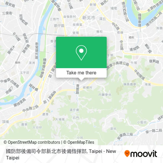 國防部後備司令部新北市後備指揮部地圖