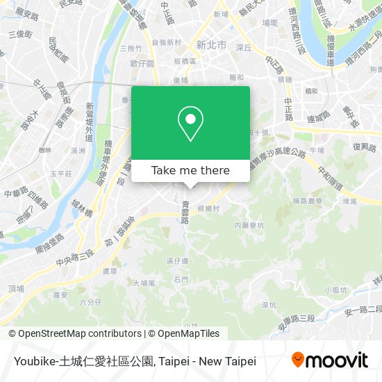 Youbike-土城仁愛社區公園地圖