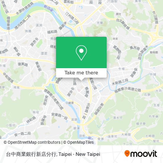台中商業銀行新店分行地圖