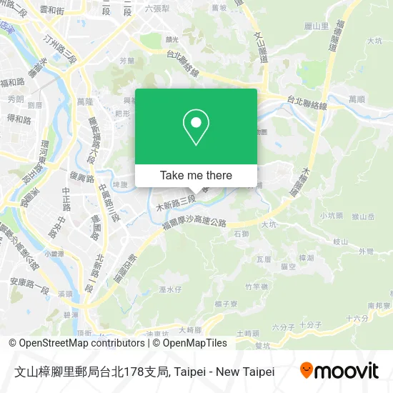 文山樟腳里郵局台北178支局地圖
