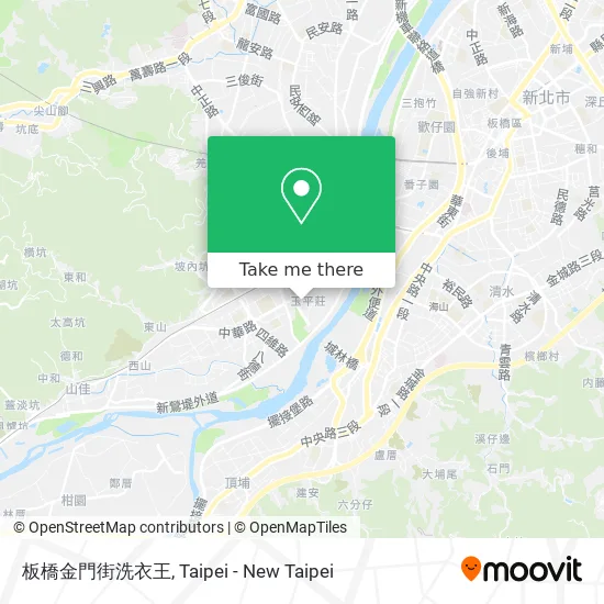 板橋金門街洗衣王地圖