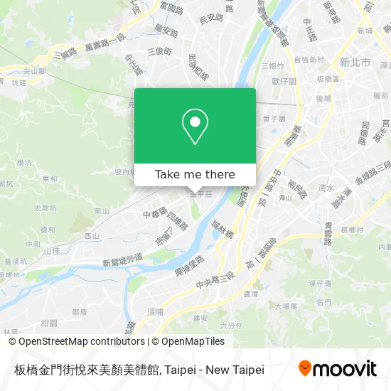 板橋金門街悅來美顏美體館地圖