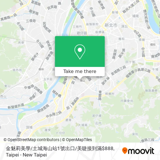 金魅莉美學/土城海山站1號出口/美睫接到滿$888 map