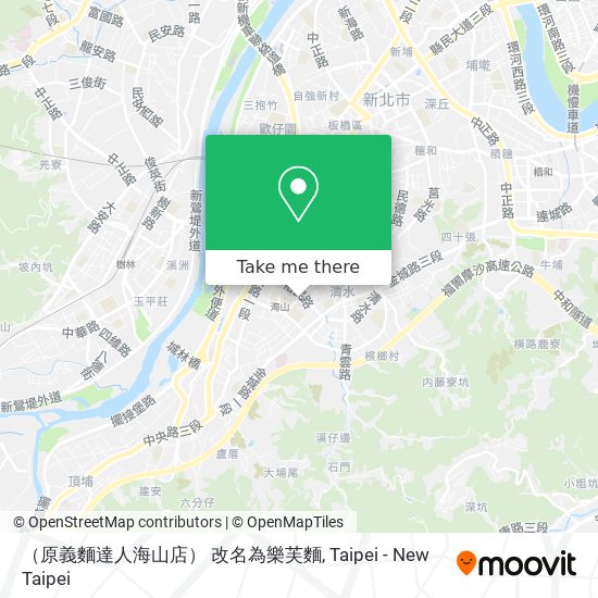 （原義麵達人海山店） 改名為樂芙麵地圖