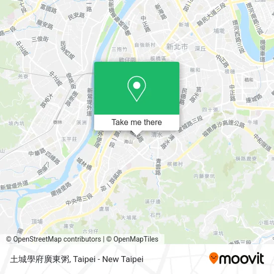 土城學府廣東粥 map