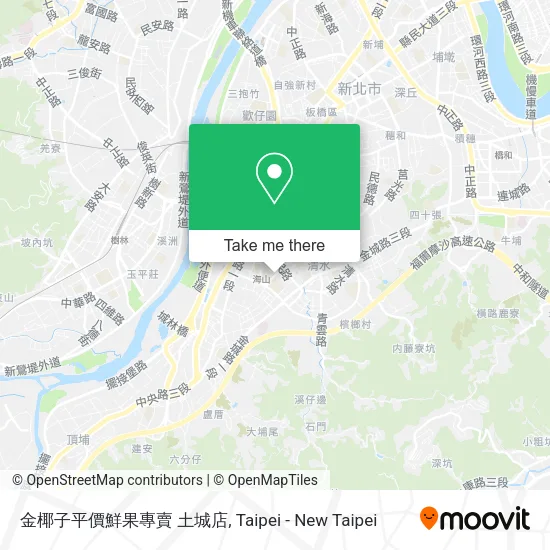 金椰子平價鮮果專賣 土城店地圖
