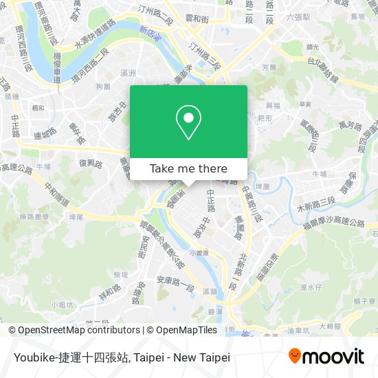 Youbike-捷運十四張站地圖