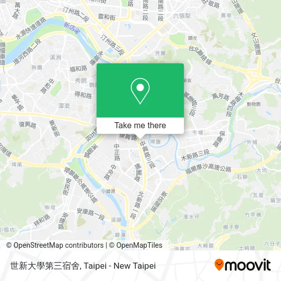 世新大學第三宿舍地圖