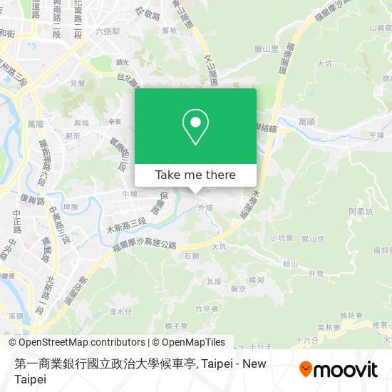 第一商業銀行國立政治大學候車亭地圖