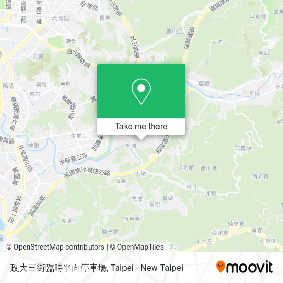 政大三街臨時平面停車場地圖