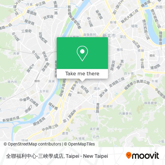 全聯福利中心-三峽學成店 map