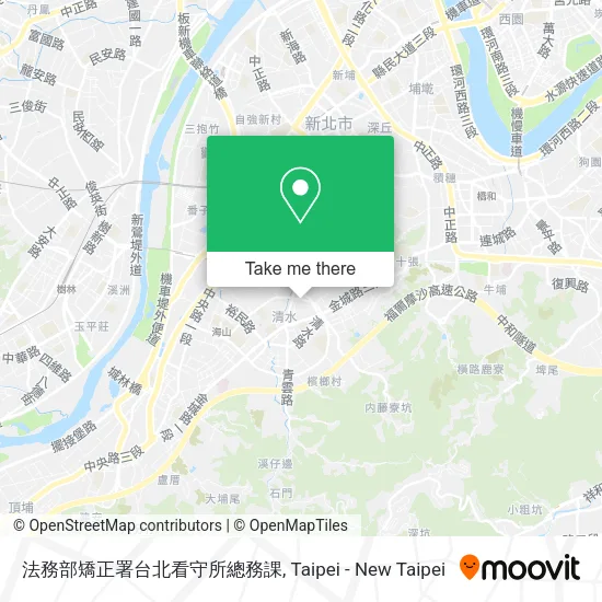 法務部矯正署台北看守所總務課地圖