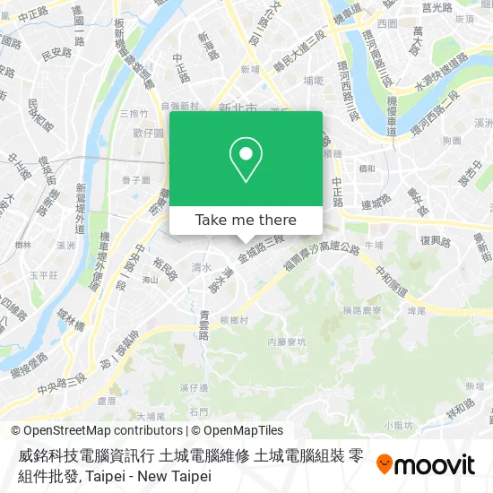 威銘科技電腦資訊行 土城電腦維修 土城電腦組裝 零組件批發 map