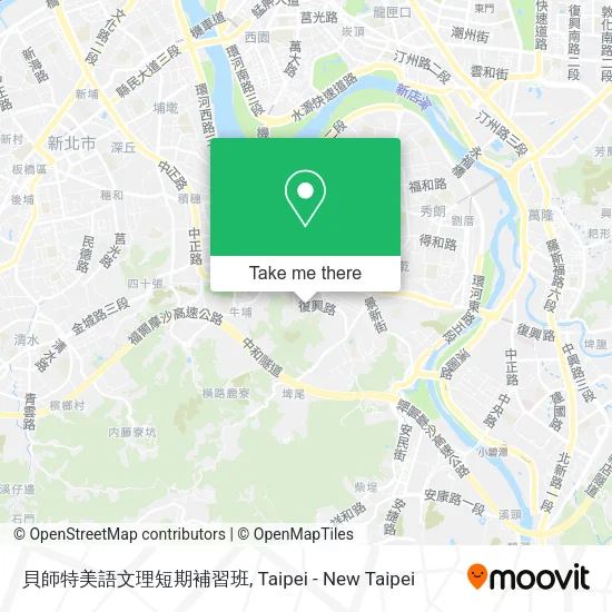 貝師特美語文理短期補習班地圖
