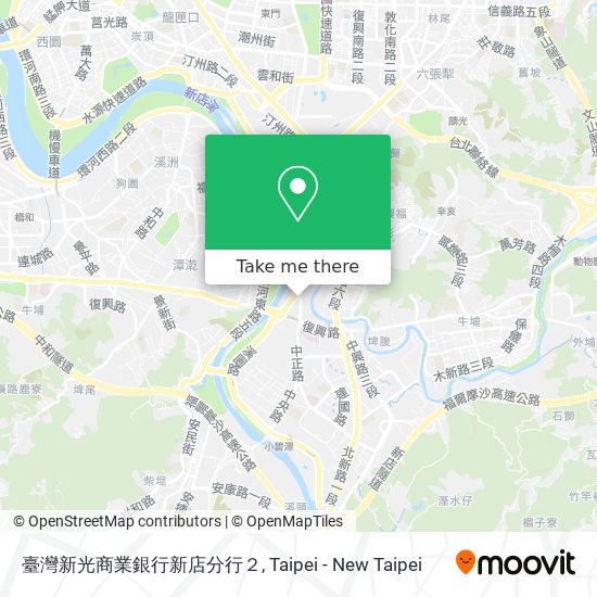 臺灣新光商業銀行新店分行２ map