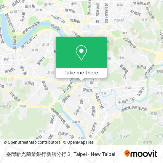臺灣新光商業銀行新店分行２ map