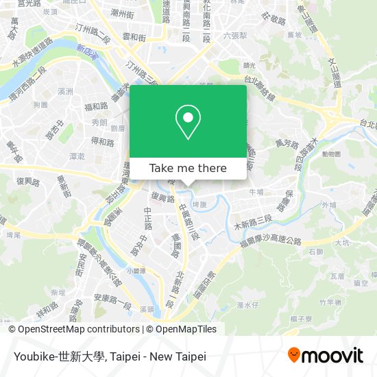 Youbike-世新大學 map