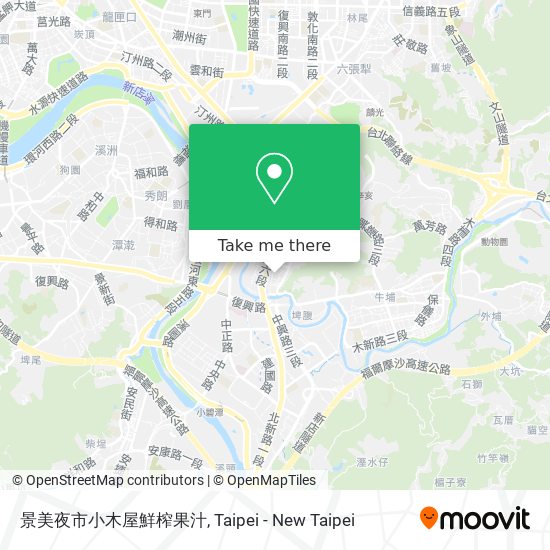 景美夜市小木屋鮮榨果汁地圖