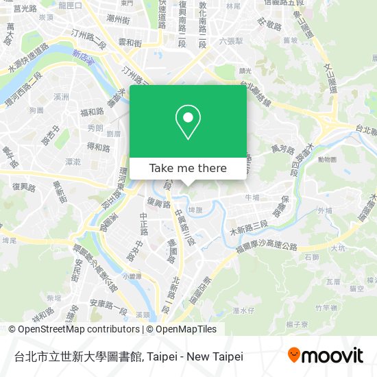 台北市立世新大學圖書館地圖