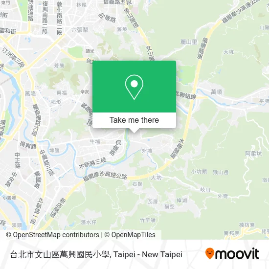 台北市文山區萬興國民小學地圖