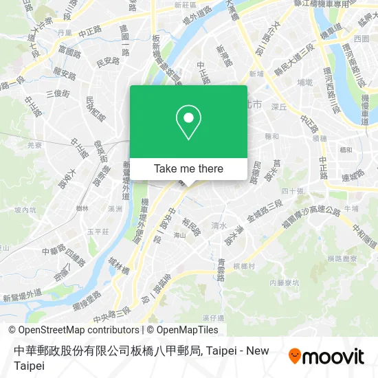 中華郵政股份有限公司板橋八甲郵局地圖