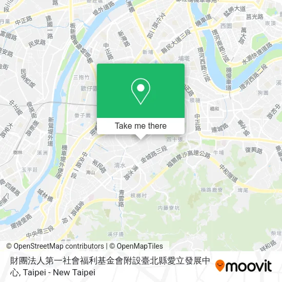 財團法人第一社會福利基金會附設臺北縣愛立發展中心地圖